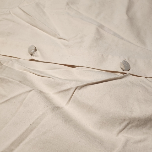 2nd set Pottery Barn Ivory Jacquard Twin Duvet Cover & Sham & Roman Shade - Picture 8 of 9